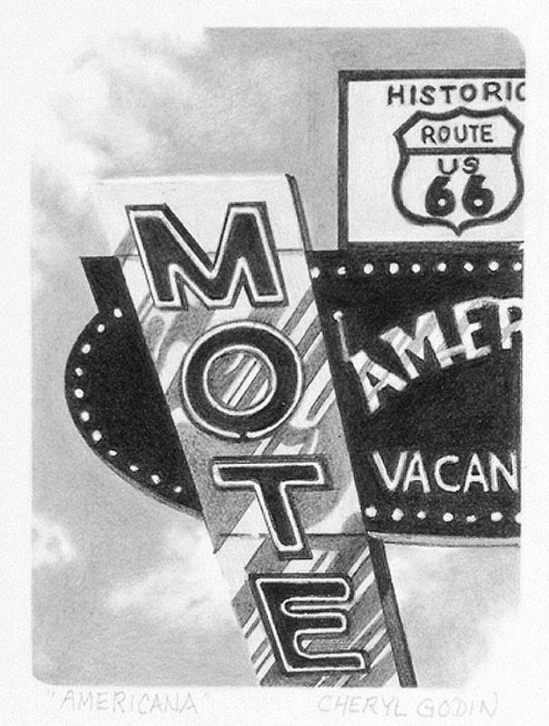 Motel - In NMAL Gallery in Works on Paper Show
